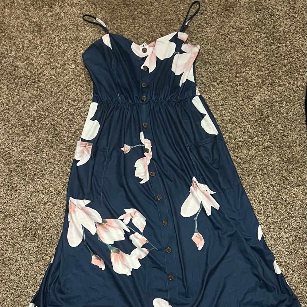 Navy blue summer dress